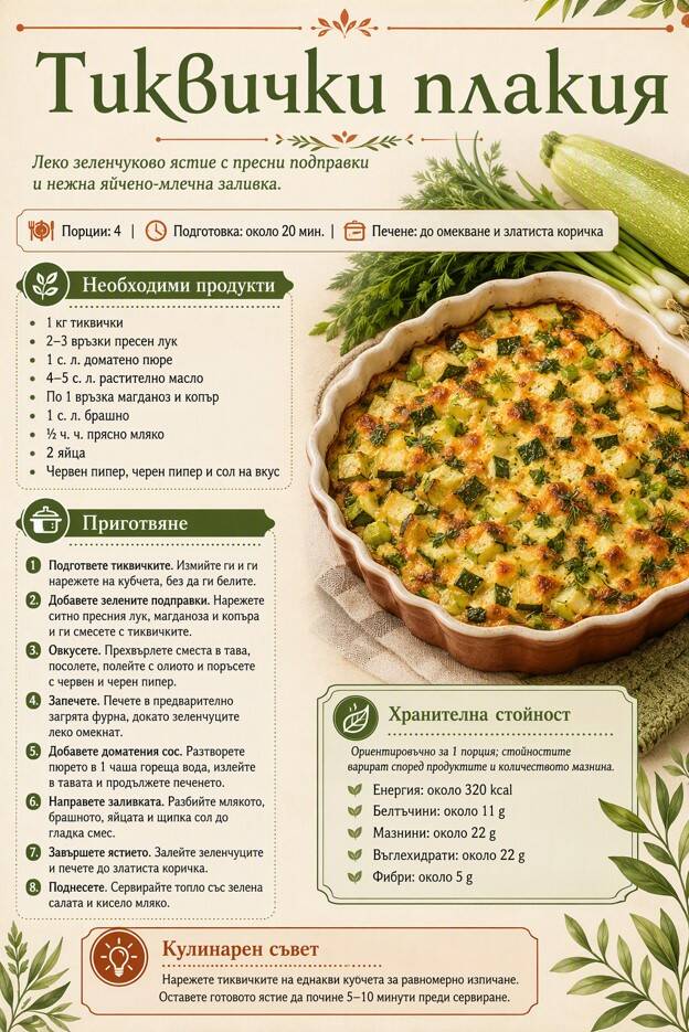 Тиквички плакия
