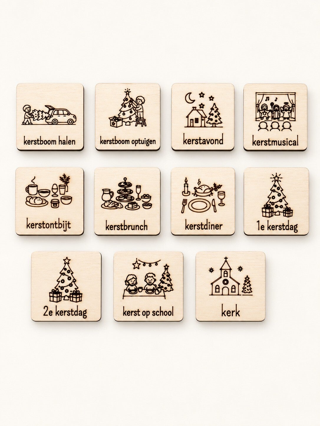 Pictogrammen kerst