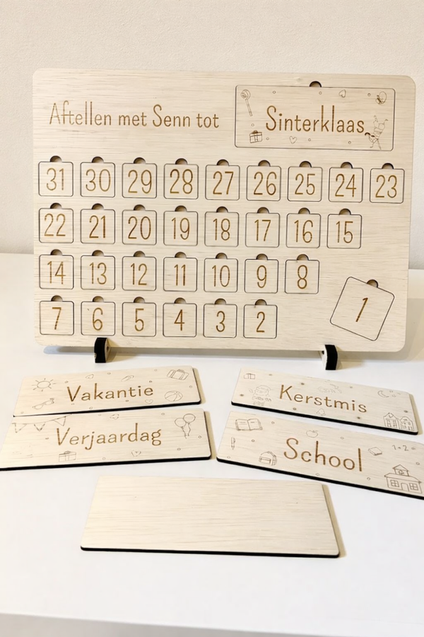 Aftelkalender met naam
