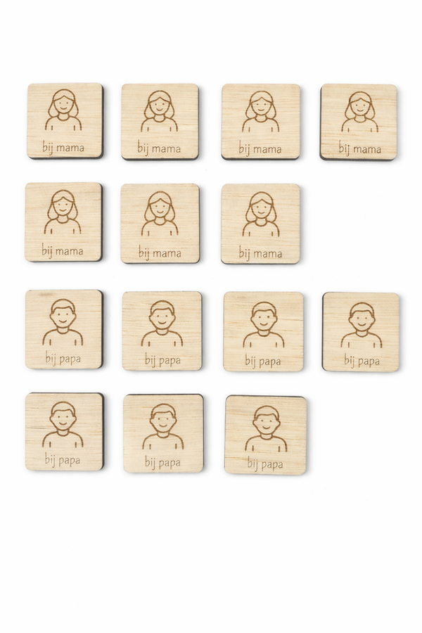 Pictogrammen bij papa/mama