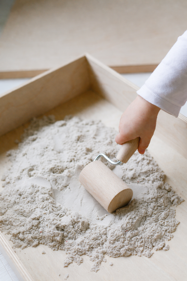 Houten roller met handvat