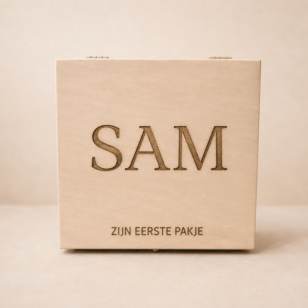 Bewaarkistje eerste pakje Modern