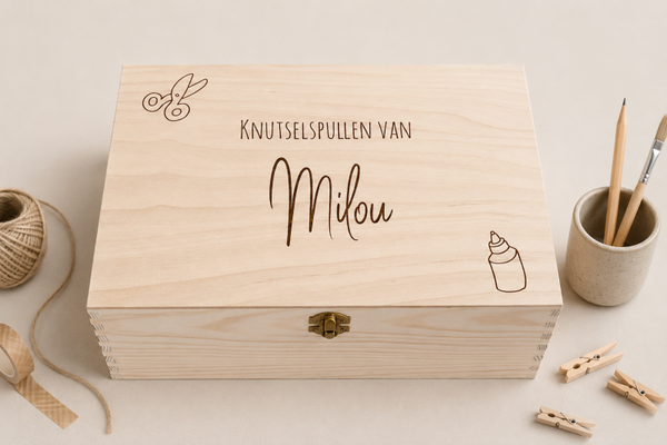 Bewaardoos knutselspullen Schaar lijm