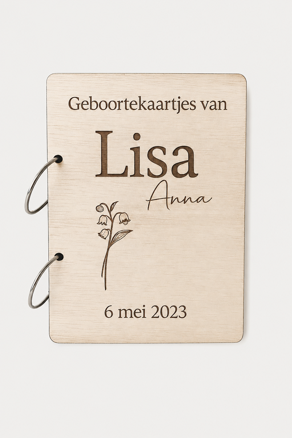 Bewaarbundel geboortekaartjes geboortebloem