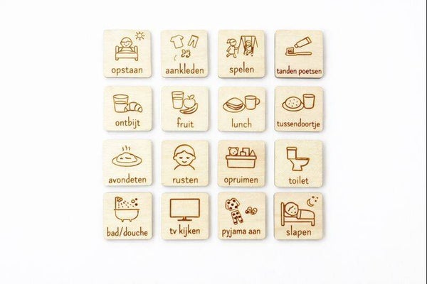 Pictogrammen dagroutine