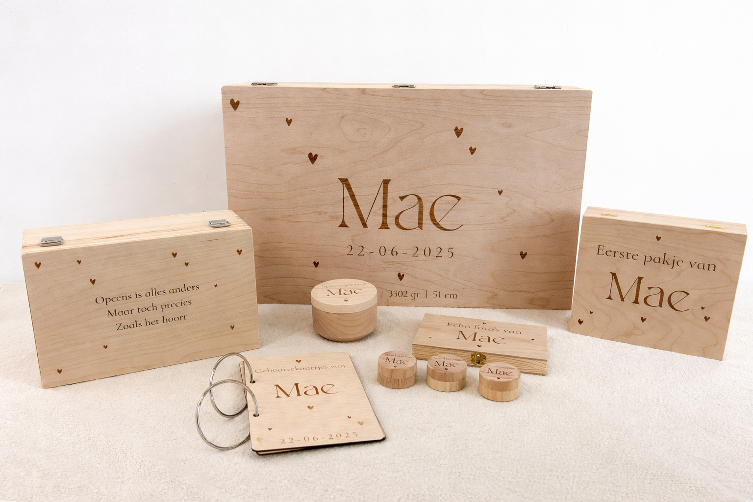 Compleet bewaarset eigen ontwerp