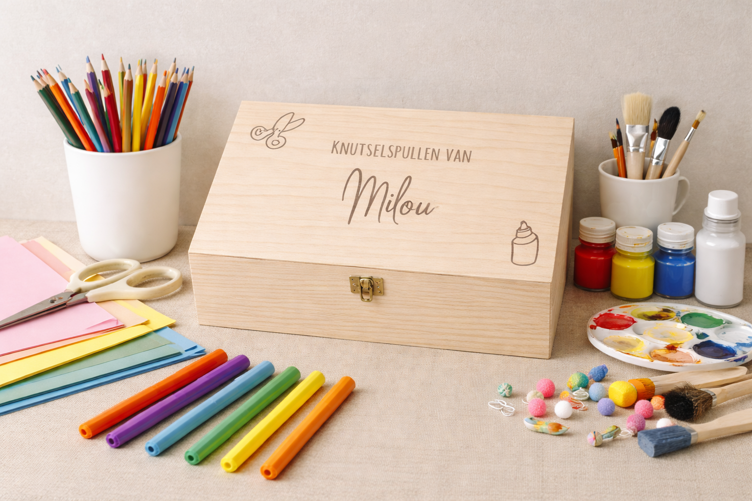 Bewaardoos knutselspullen