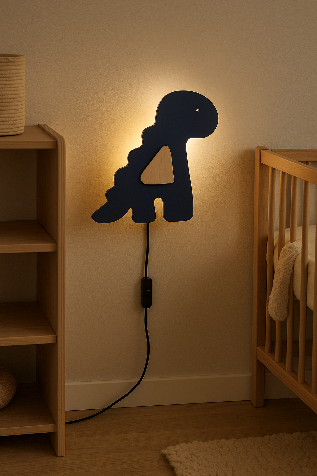 Dino wandlamp