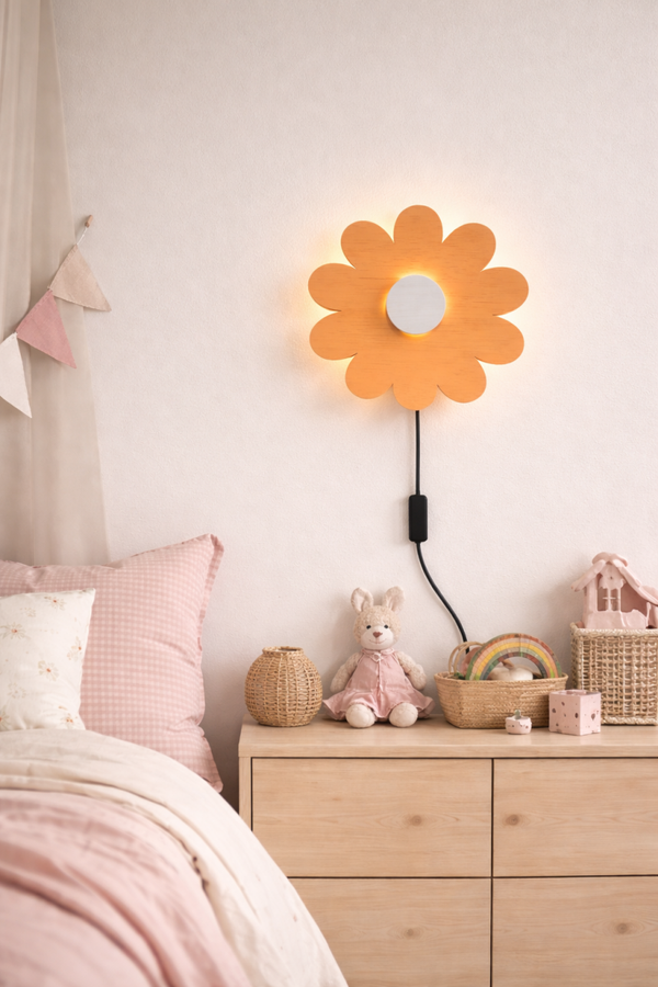 Bloem wandlamp