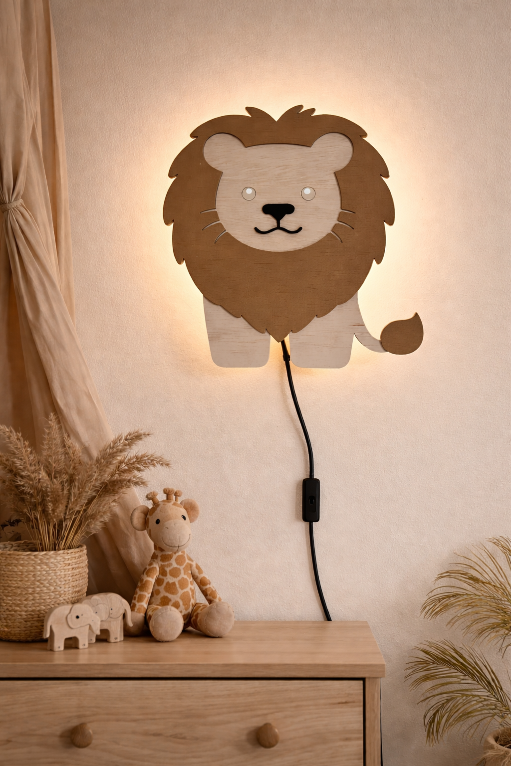 Leeuw wandlamp
