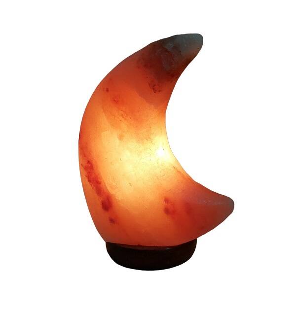 Himalaya zoutlamp maan oranje