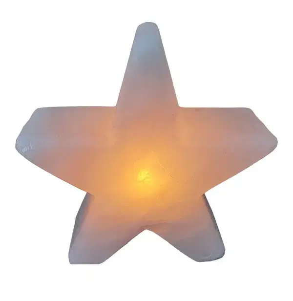 Himalaya zoutlamp ster wit