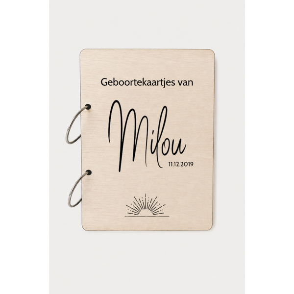 Bewaarbundel geboortekaartjes Zon