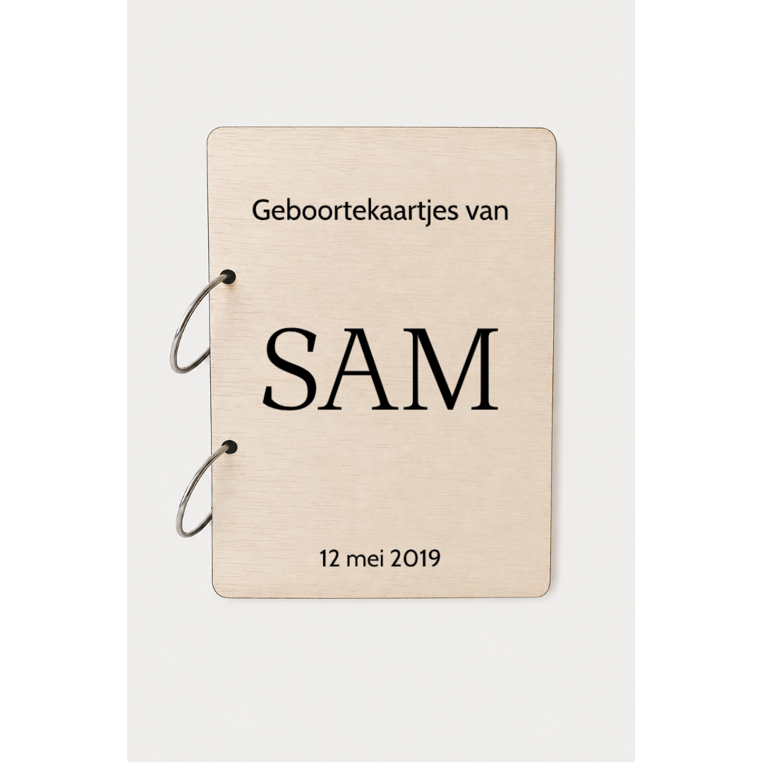 Bewaarbundel geboortekaartjes Strak