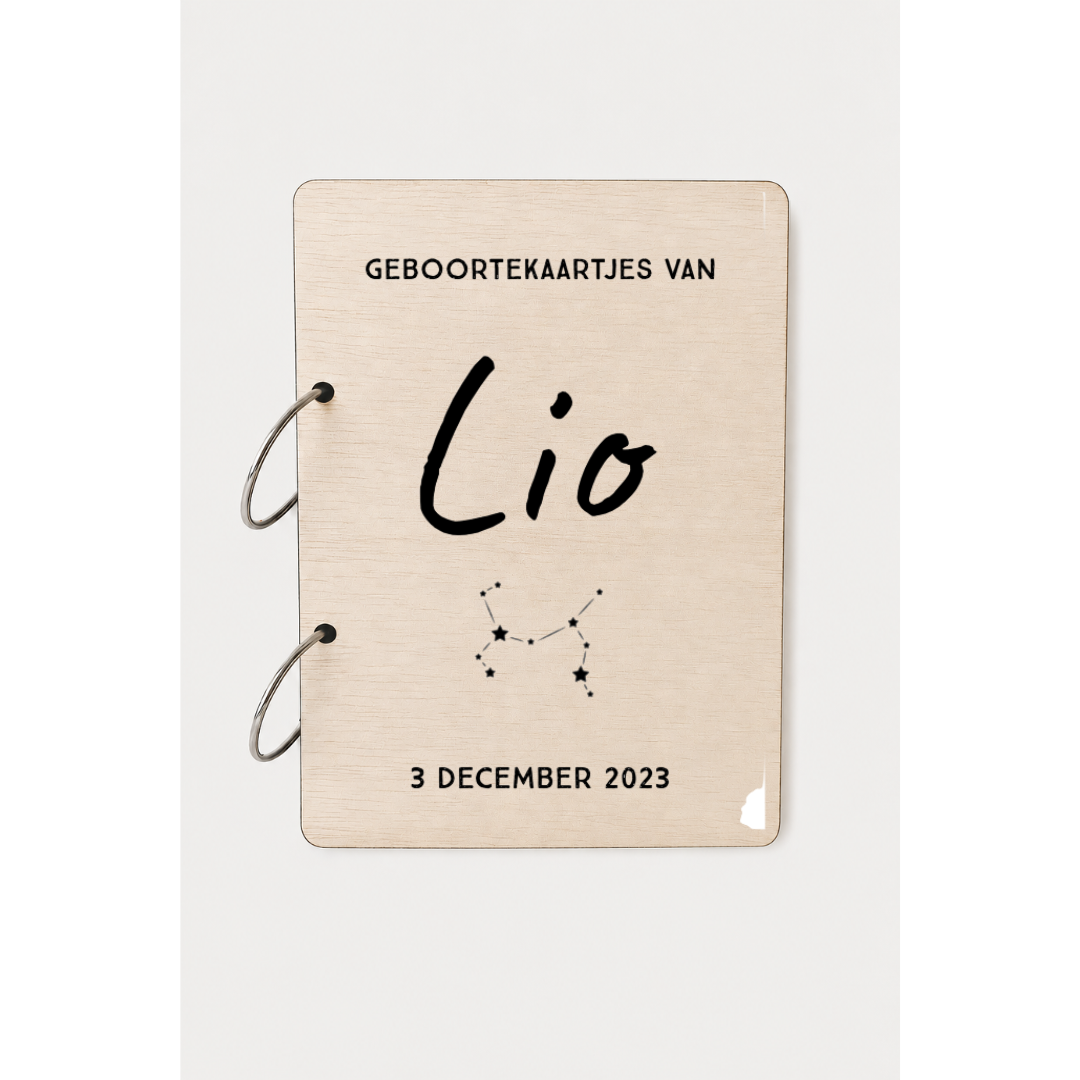 Bewaarbundel geboortekaartjes sterrenbeeld