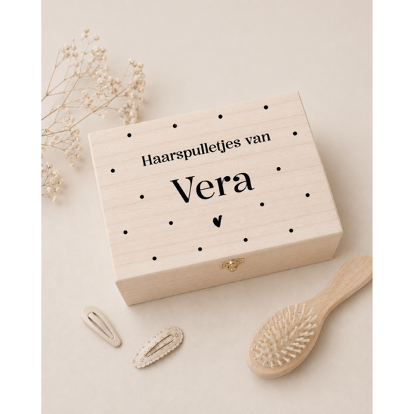 Bewaarkistje haarspulletjes Stippen