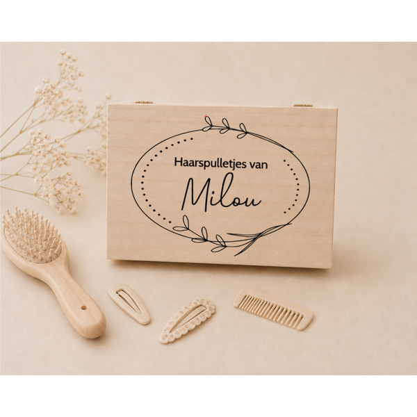 Bewaarkistje haarspulletjes Takjes ovaal groot