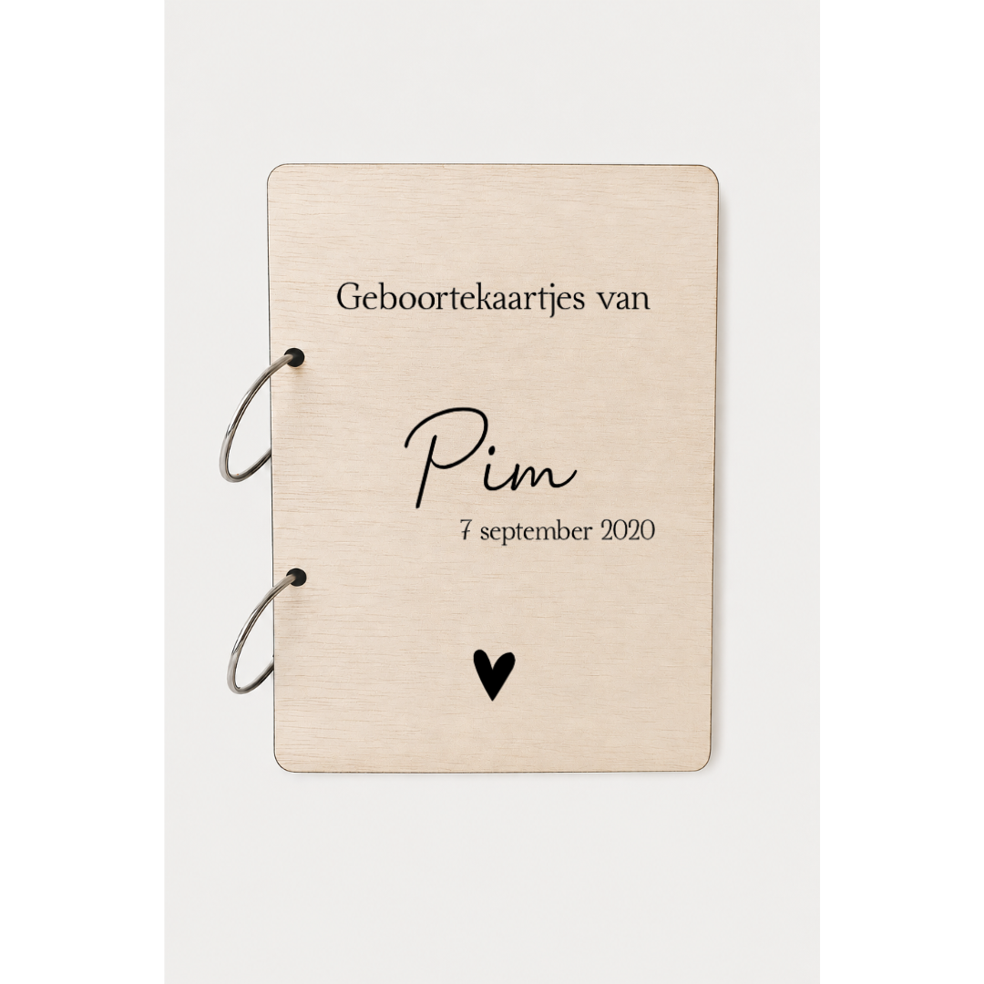 Bewaarbundel geboortekaartjes Classy