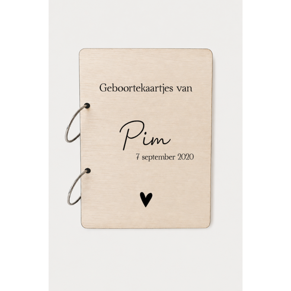 Bewaarbundel geboortekaartjes Classy