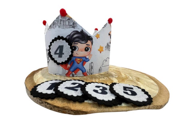 Corona de cumpleaños Superhéroes