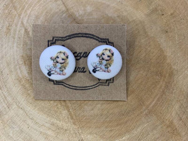 Pendientes botón Muñeca