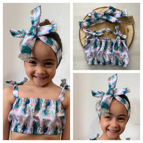 Conjunto top Pavo real