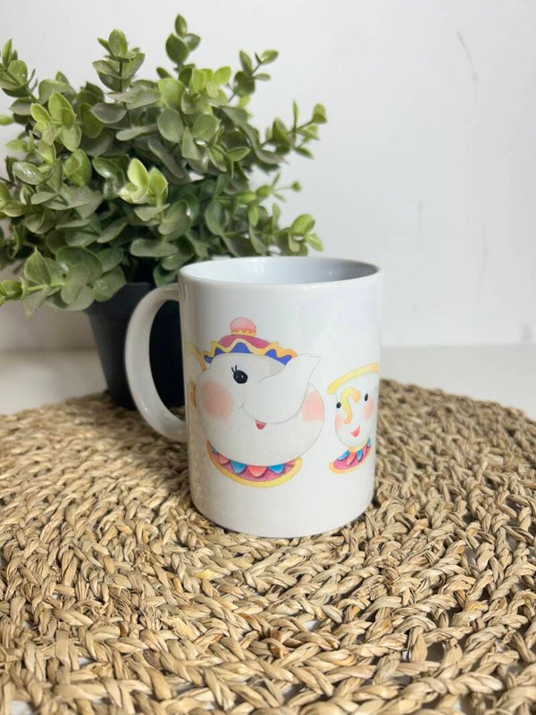 Taza chip y pots bella frase