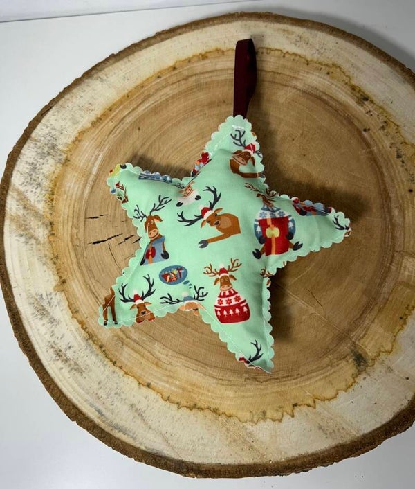 Bola de Navidad renos de tela