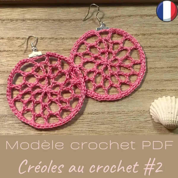 Boucles d’oreilles “Fleur de Fil” – Crochet fait main