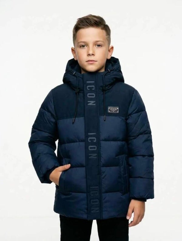 Icon winterjas blauw