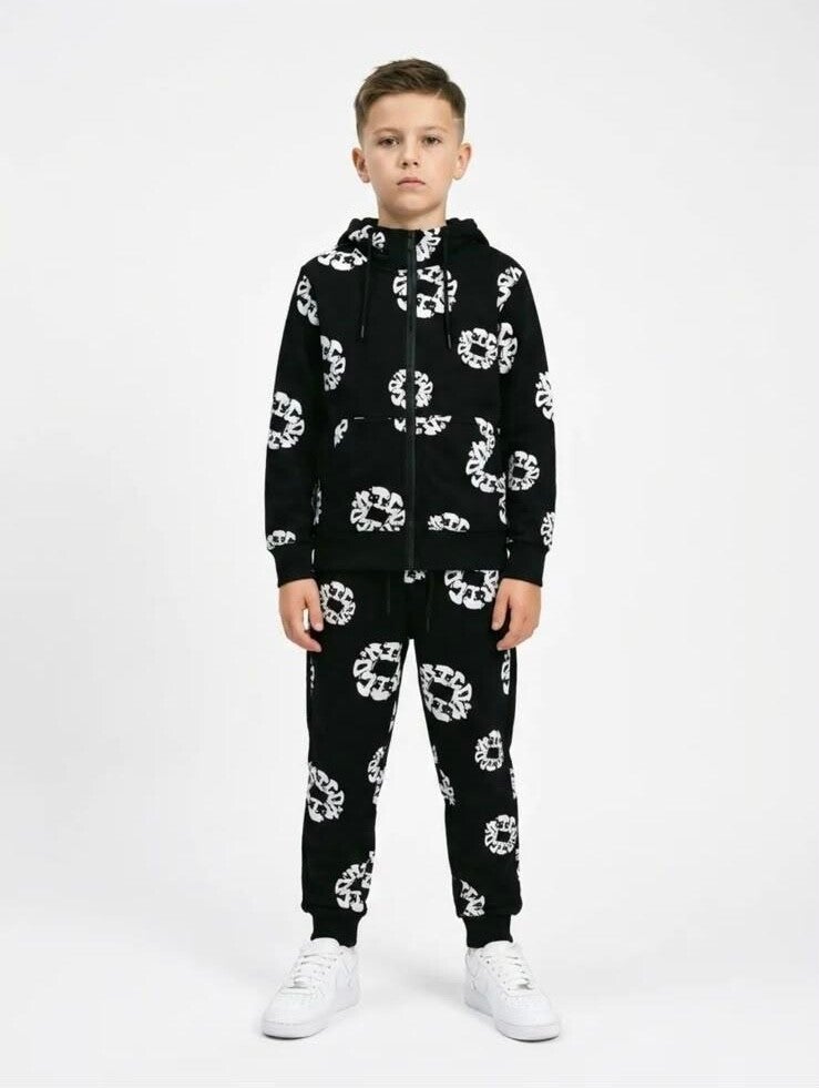 Bloemen set zwart/wit