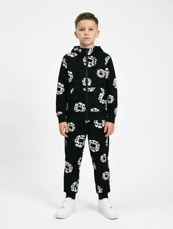 Bloemen set zwart/wit