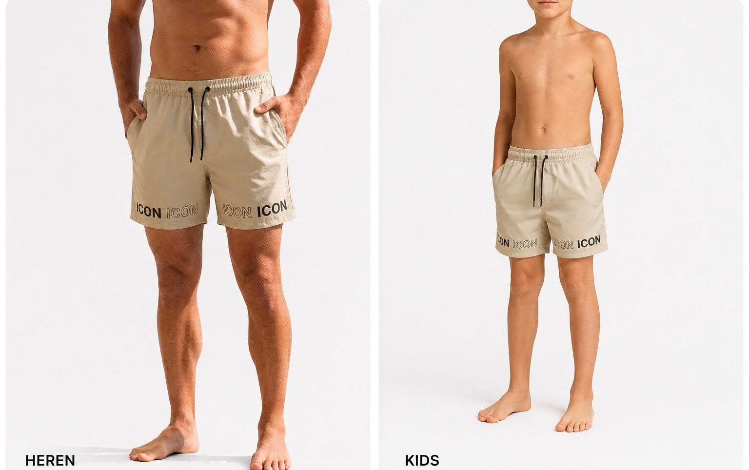 Icon zwembroek beige heren en kids