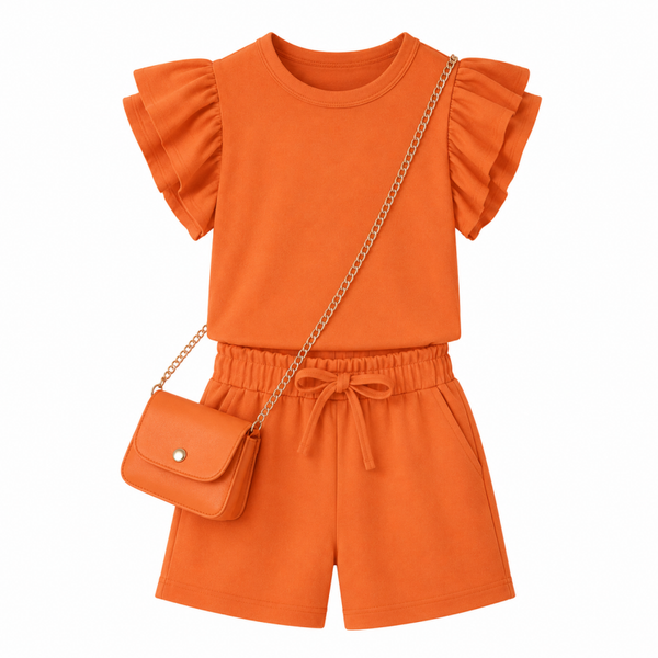 Oranje set met tas