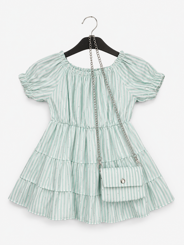 Mini mini glitterjurk met tas