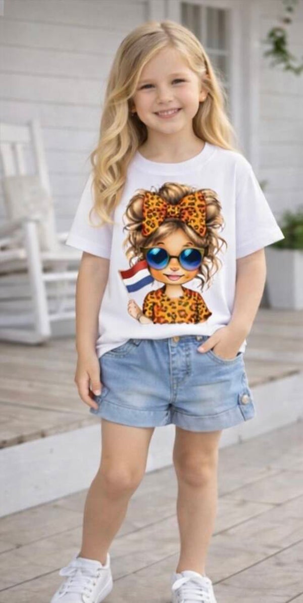 Koningsdag meisje wit