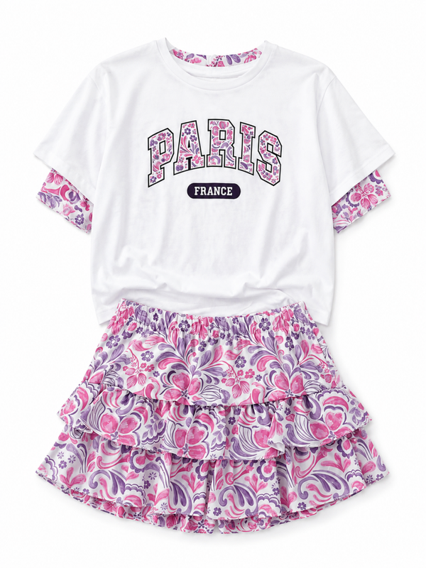 Paris roze/ lila set