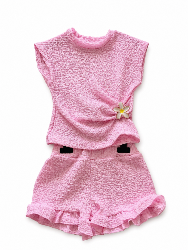 Roze ster blouse set