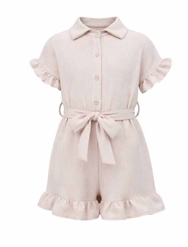 Beige rib playsuit