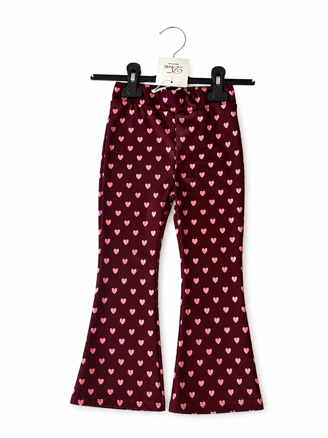 Hartjes Flared rood/roze