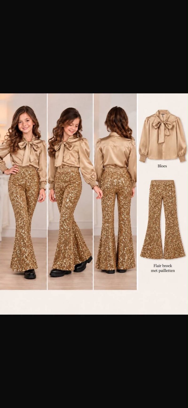 Goud flared set