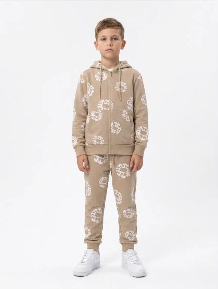 Bloemen set beige/wit