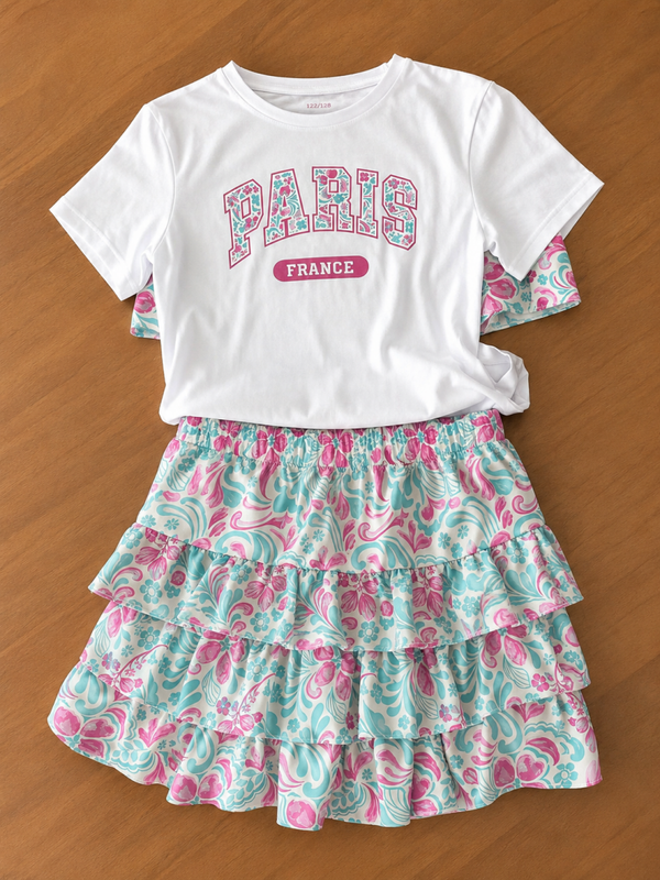 Paris roze-aqua set