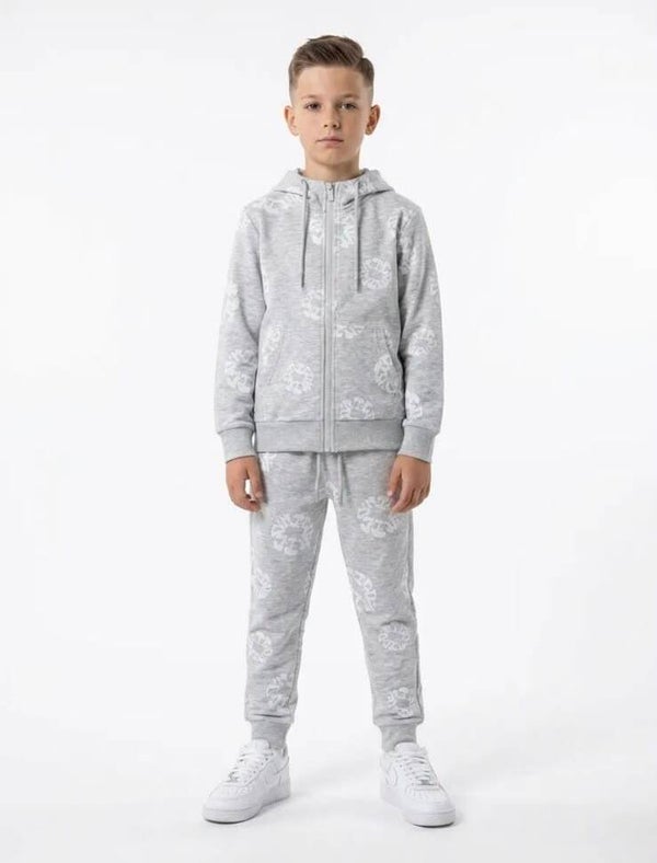 Bloemen set beige grijs