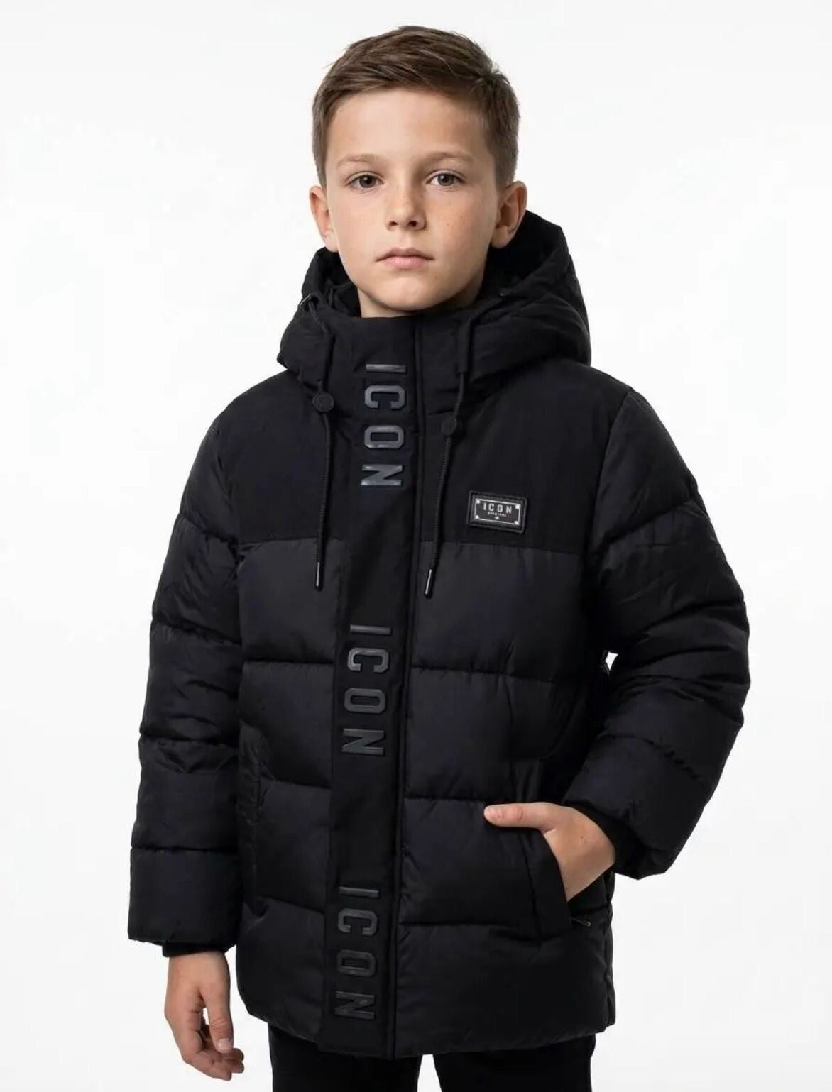 Icon winterjas zwart