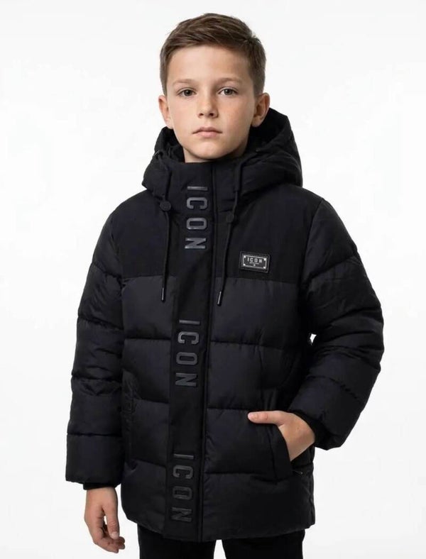 Icon winterjas zwart