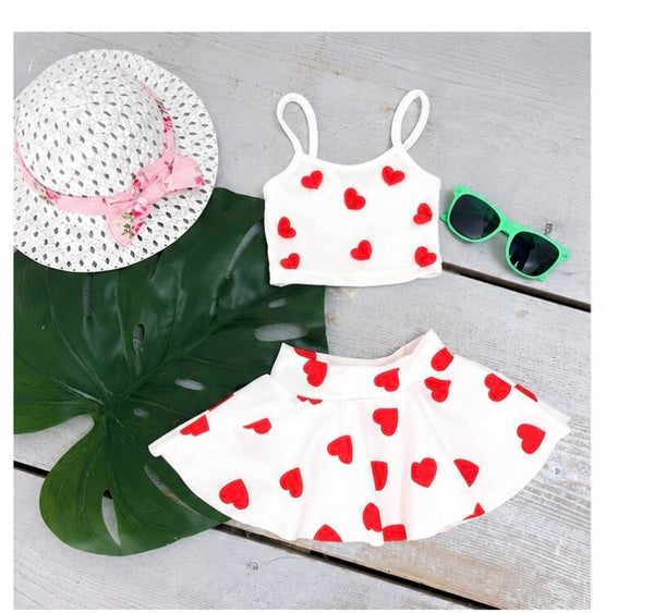 Mini hartjes set rood