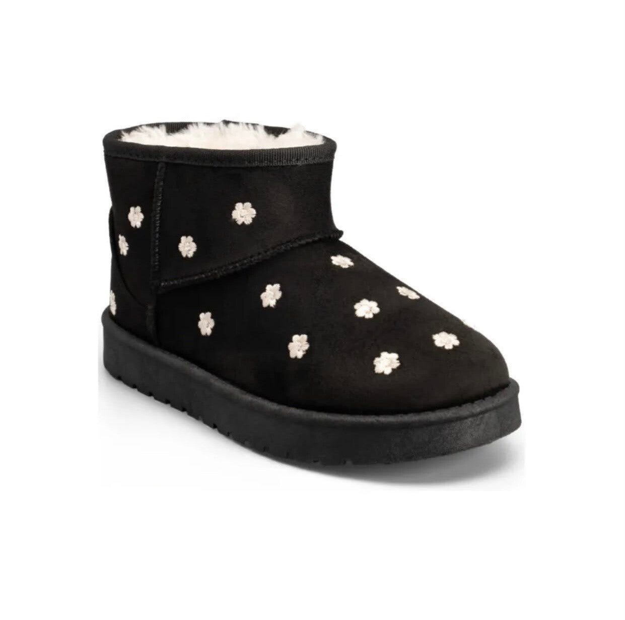 Zwarte bloemen bondschoenen