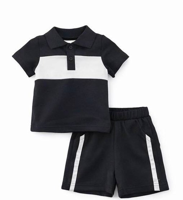 Zwart polo jogging zomer