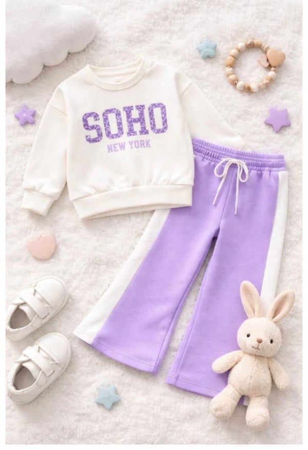 SOHO setje panther trui lila